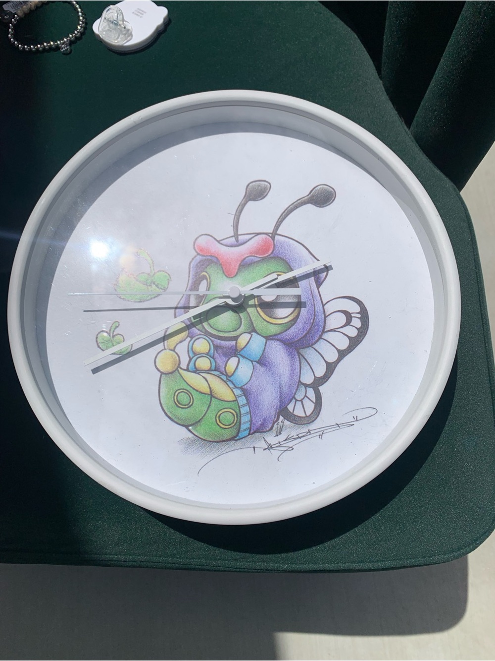 Pokemon Itsbirdyart Caterpie Clock